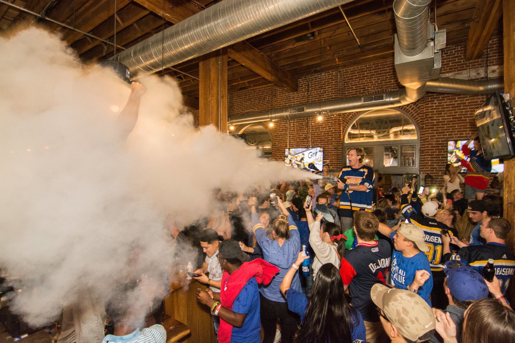 Blues Fans at Wheelhouse during Stanley Cup Final Game 7. Spons